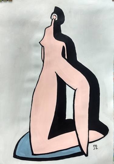 Original Cubism Nude Painting by Pavlo Ponomarenko