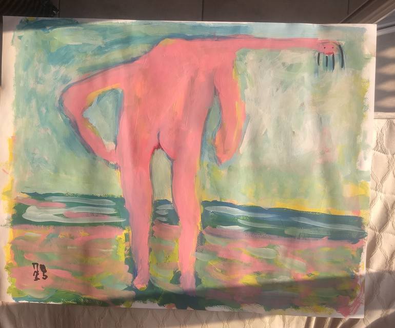 Original Cubism Beach Painting by Pavlo Ponomarenko