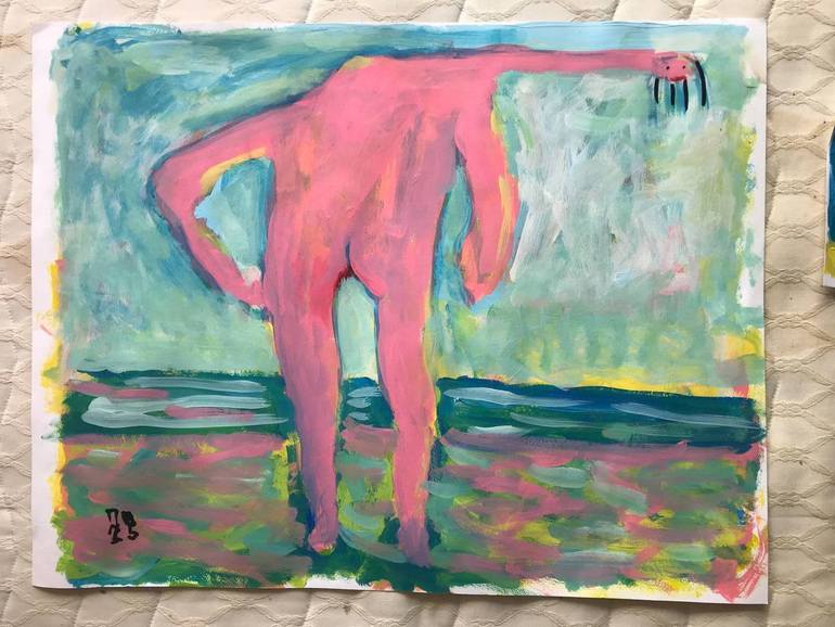 Original Cubism Beach Painting by Pavlo Ponomarenko