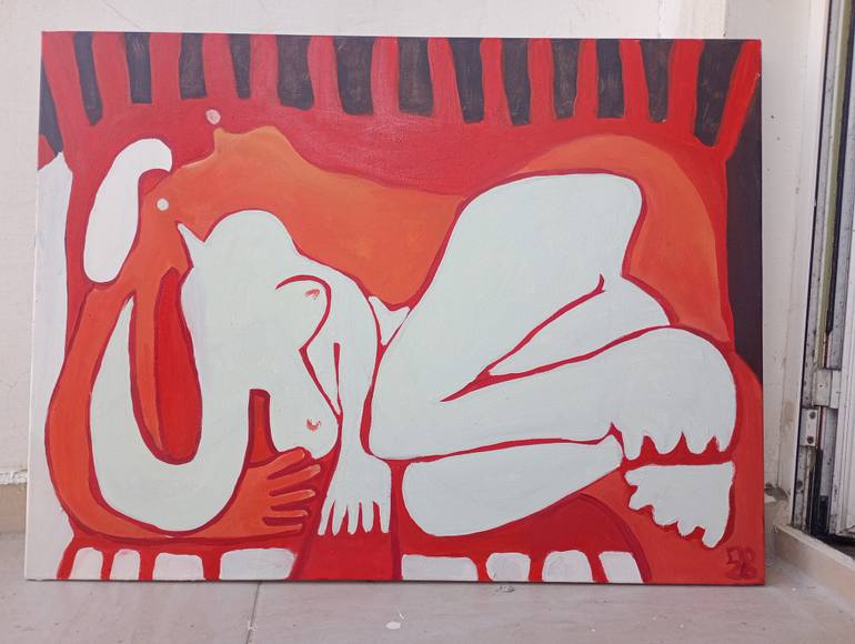 Original Abstract Nude Painting by Pavlo Ponomarenko