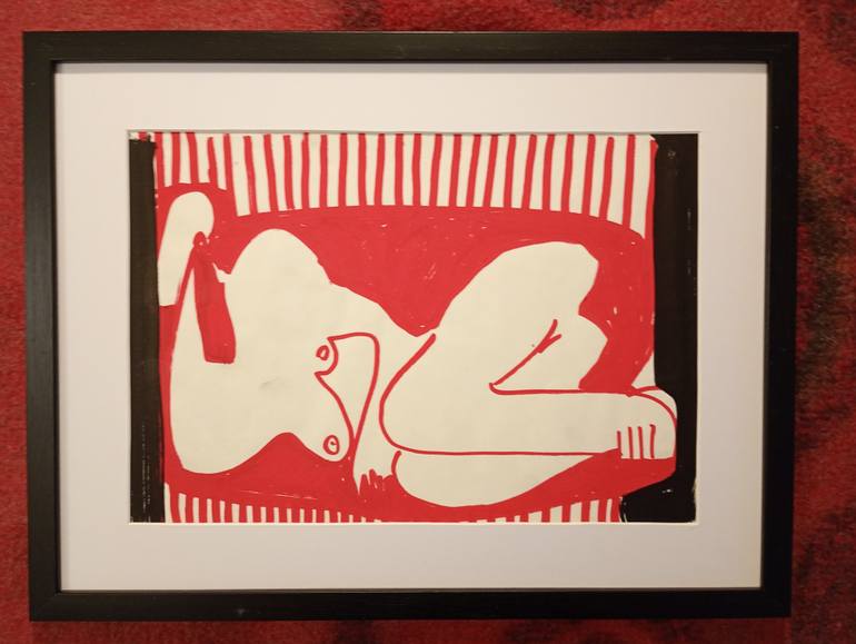 Original Cubism Body Drawing by Pavlo Ponomarenko