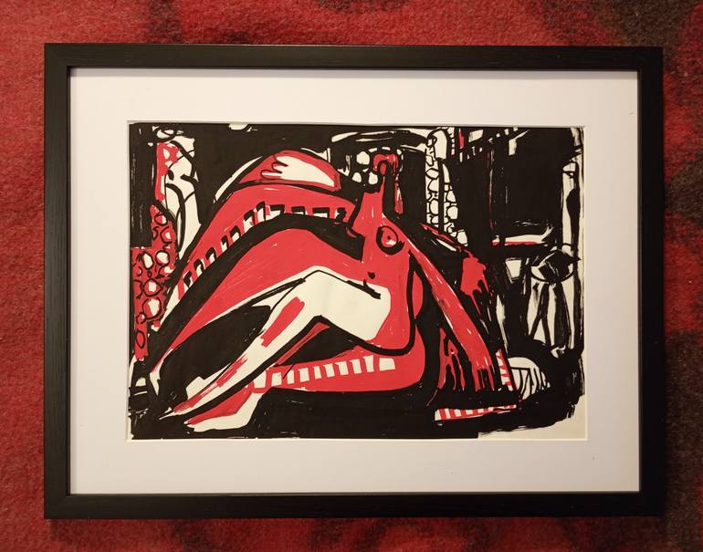 Original Cubism Geometric Drawing by Pavlo Ponomarenko