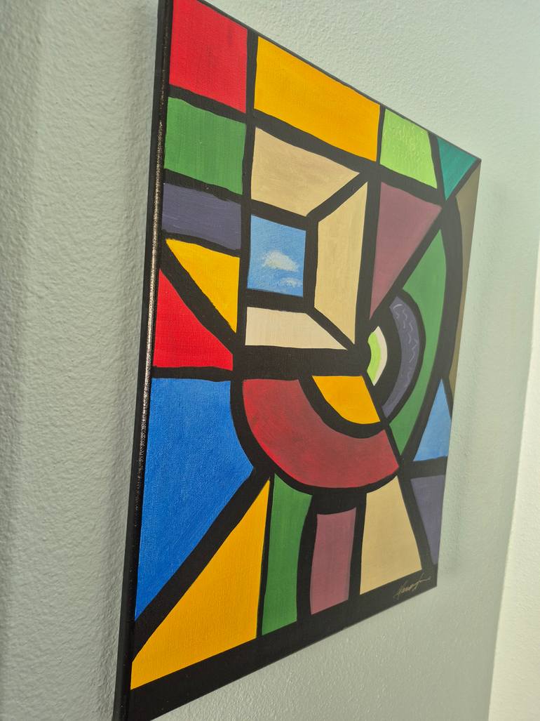 Original Algorithmic Geometric Painting by Mauricio Jimenez