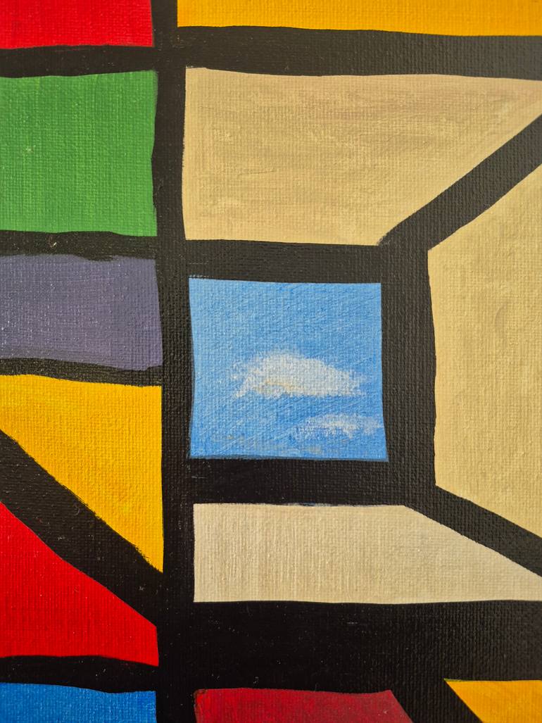 Original Algorithmic Geometric Painting by Mauricio Jimenez