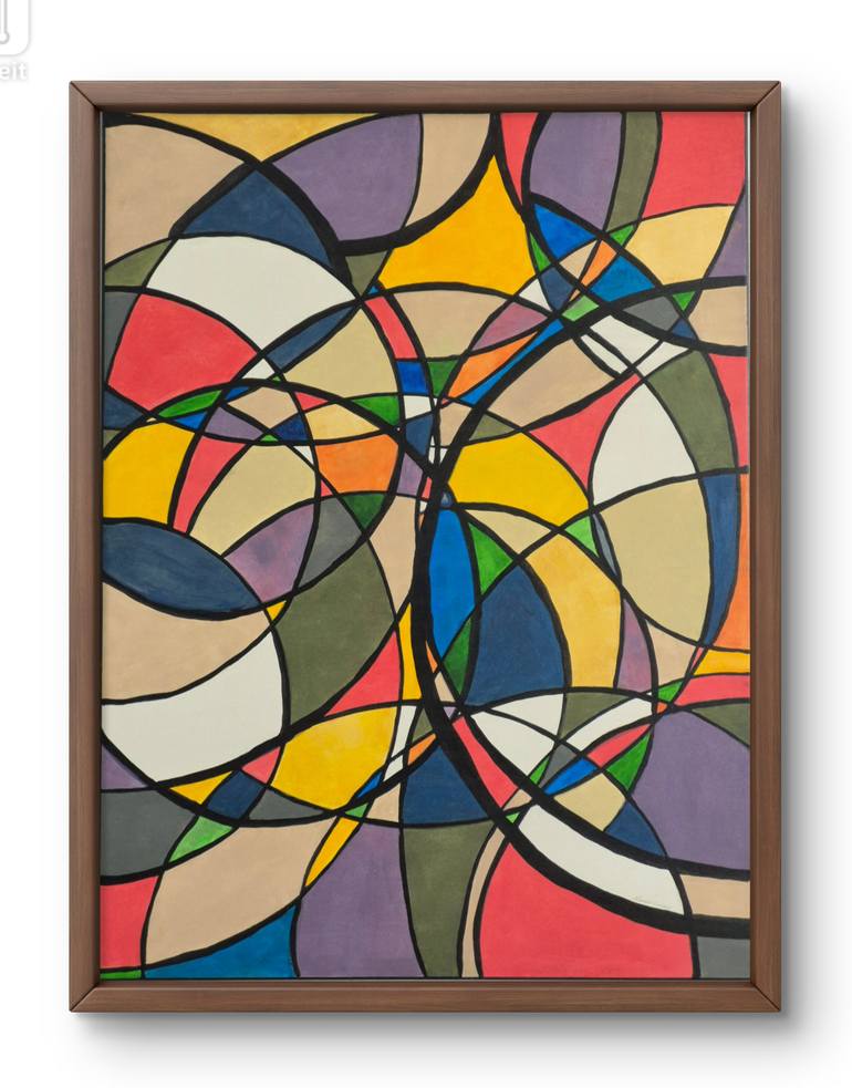 Original Abstract Geometric Painting by Mauricio Jimenez