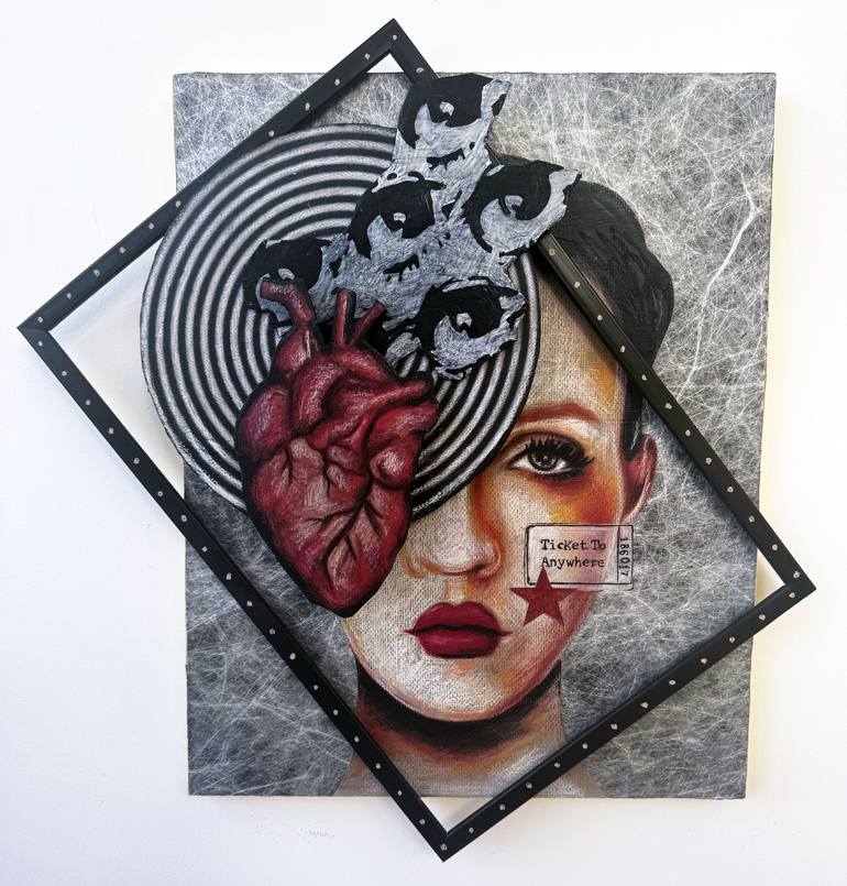 Original Dada Abstract Drawings by Annie Terrazzo