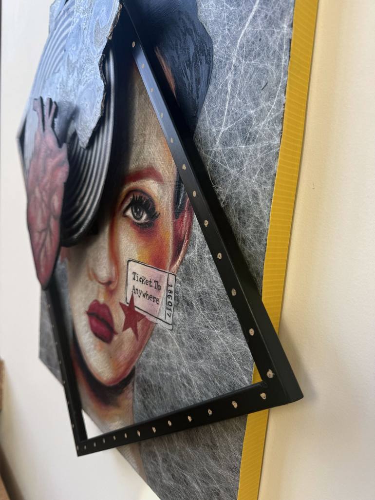 Original Dada Abstract Drawing by Annie Terrazzo