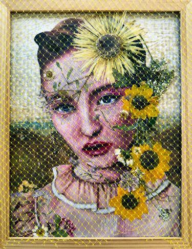 Original Portraiture Floral Mixed Media by Annie Terrazzo