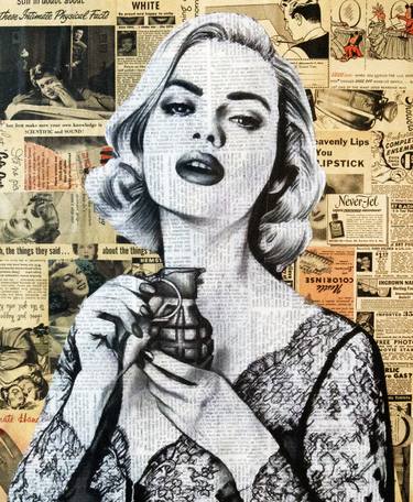 Print of Pop Art Women Collage by Annie Terrazzo