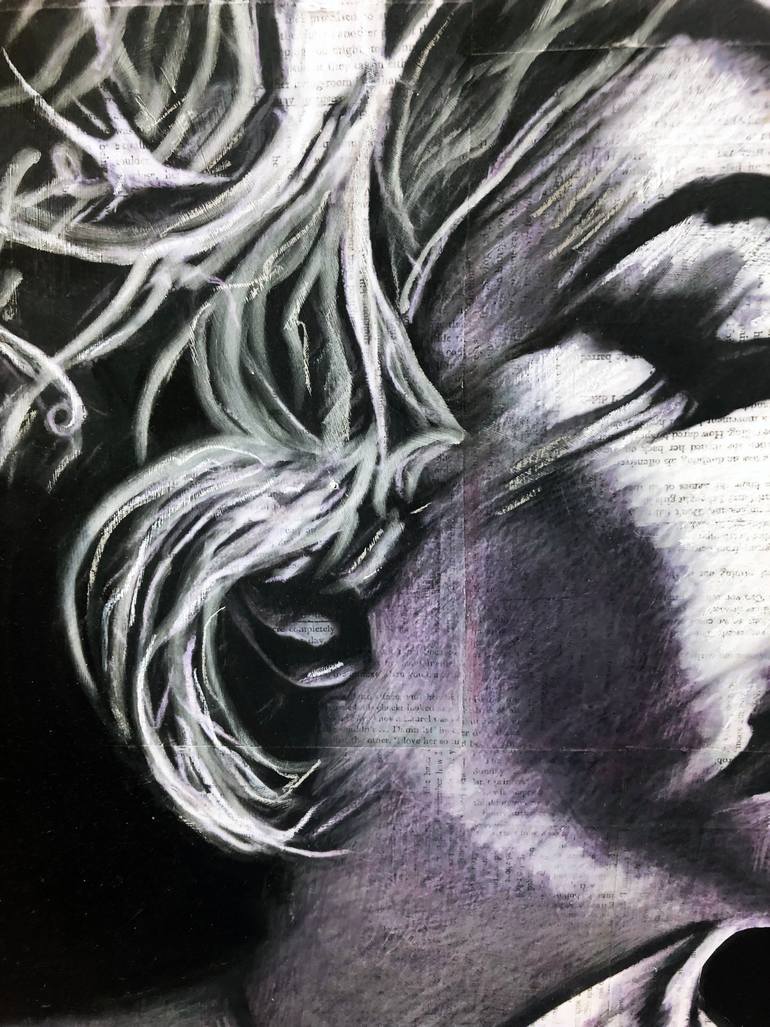 Original Photorealism Women Drawing by Annie Terrazzo
