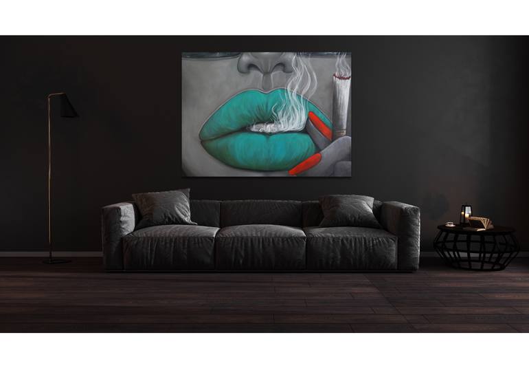 Original Expressionism People Painting by Suthamma Byrne