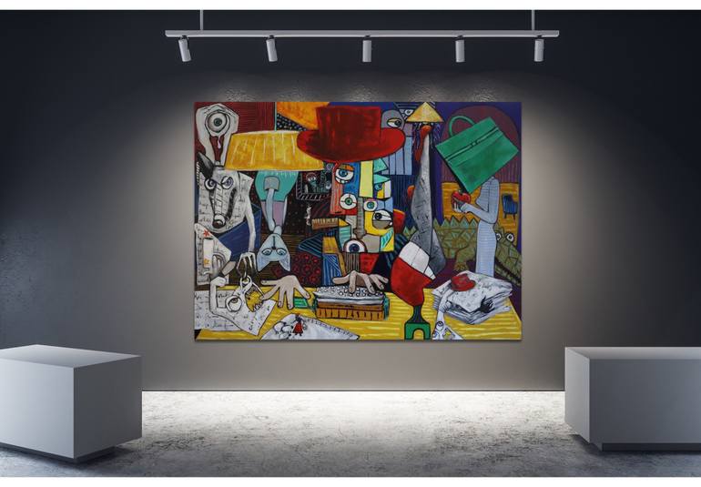 Original Surrealism Abstract Painting by Suthamma Byrne