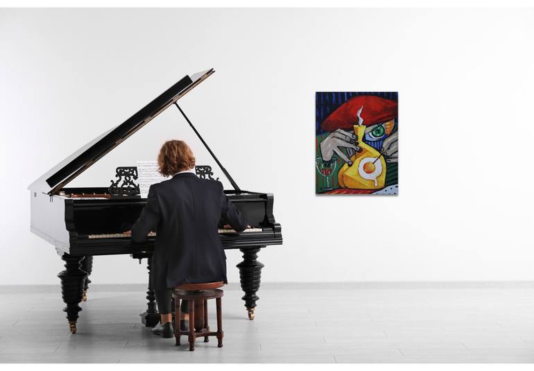 Original Abstract Music Painting by Suthamma Byrne