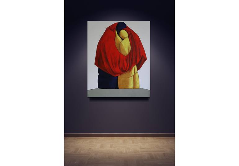 Original Figurative Love Painting by Suthamma Byrne
