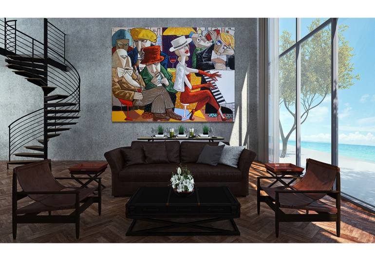 Original Art Deco Performing Arts Painting by Suthamma Byrne