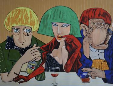 Original Figurative Cartoon Paintings by Suthamma Byrne