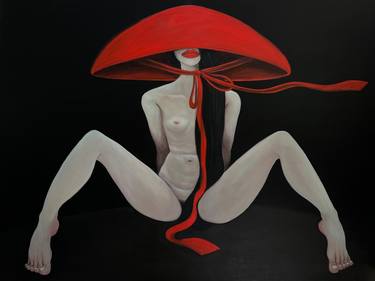 Nude lady in a red hat thumb