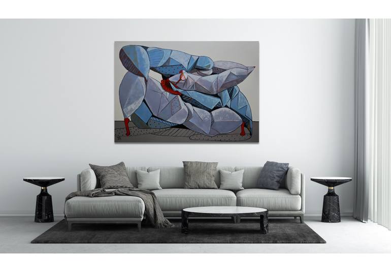 Original Art Deco Abstract Painting by Suthamma Byrne