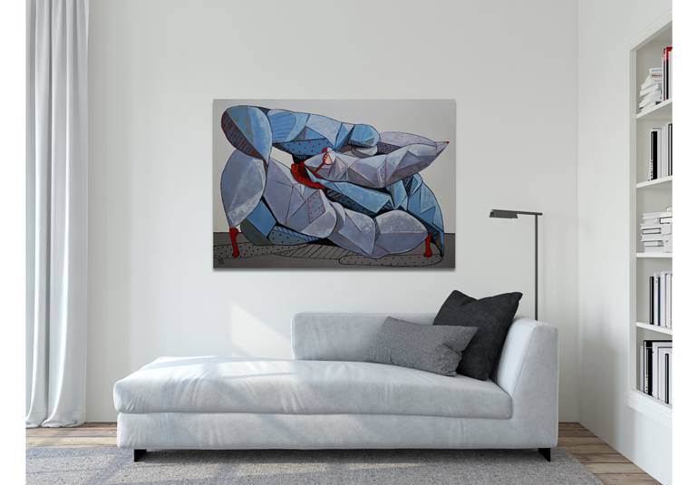 Original Art Deco Abstract Painting by Suthamma Byrne