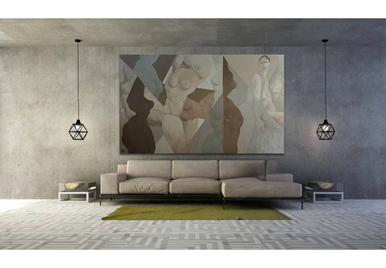 Original Abstract Nude Painting by Suthamma Byrne