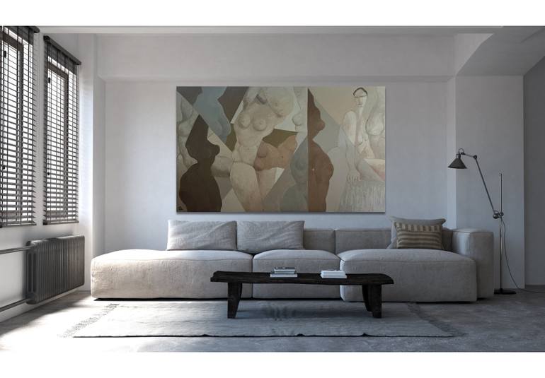 Original Abstract Nude Painting by Suthamma Byrne