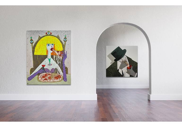 Original Art Deco Food & Drink Painting by Suthamma Byrne