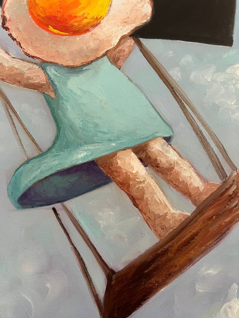 Original Surrealism Children Painting by Suthamma Byrne