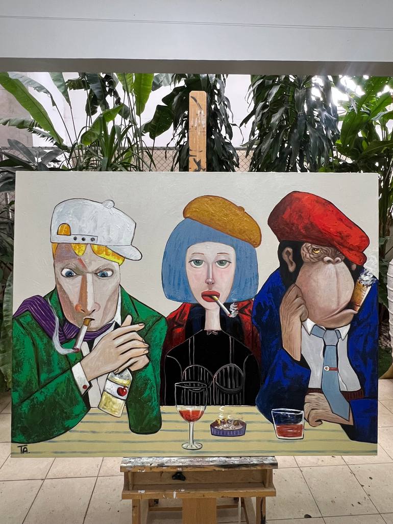 Original Conceptual People Painting by Suthamma Byrne