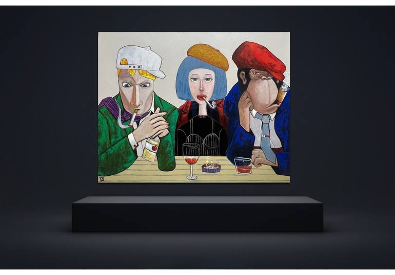 Original Conceptual People Painting by Suthamma Byrne