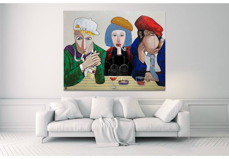 Original Conceptual People Painting by Suthamma Byrne