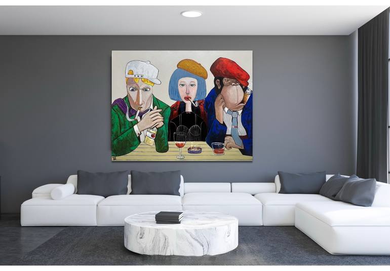 Original Conceptual People Painting by Suthamma Byrne