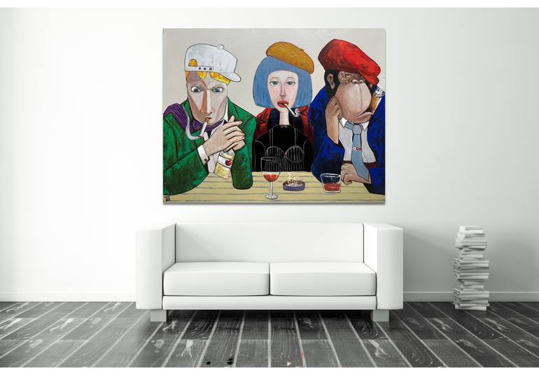 Original Conceptual People Painting by Suthamma Byrne