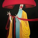 Vietnamese Lady  in a Red Hat. by Suthamma Byrne