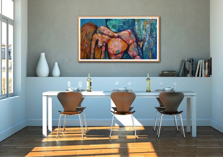 Original Expressionism Nude Painting by Suthamma Byrne