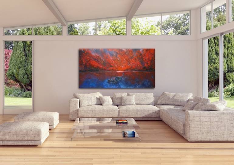 Original Impressionism Seascape Painting by Suthamma Byrne