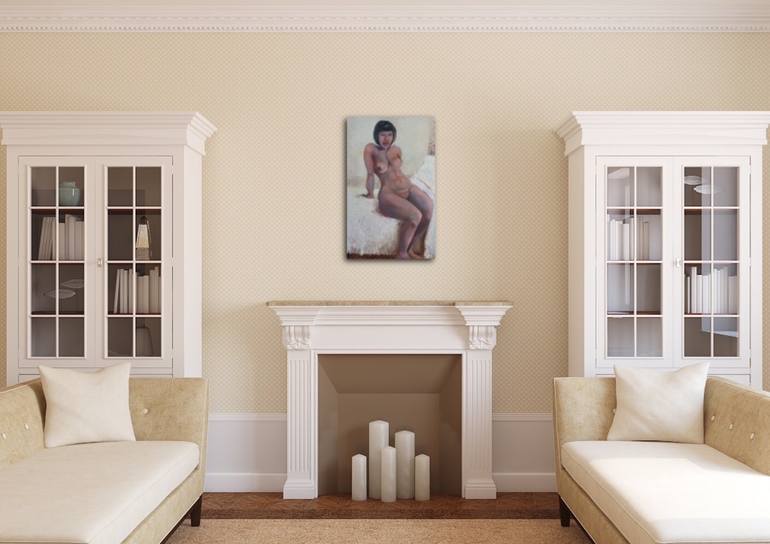 Original Impressionism Nude Painting by Suthamma Byrne