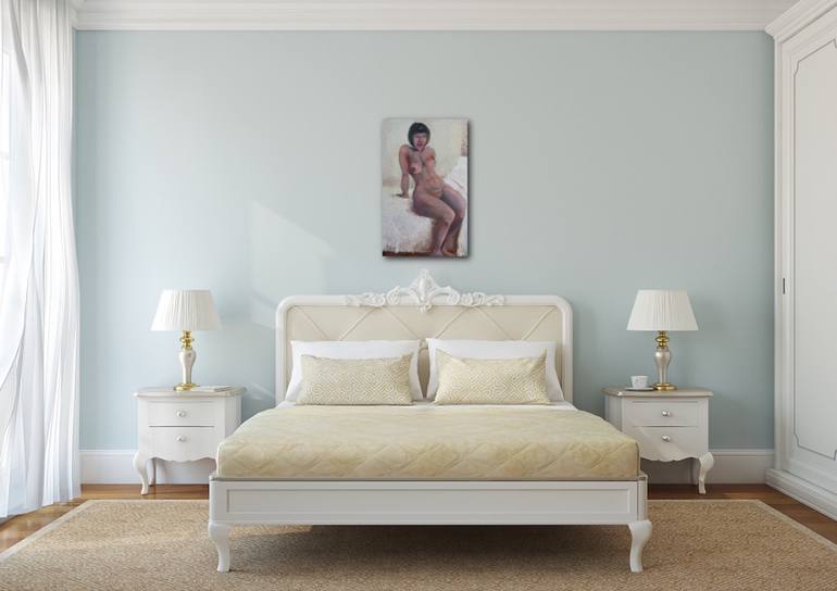 Original Impressionism Nude Painting by Suthamma Byrne