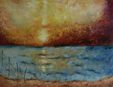 Print of Impressionism Seascape Paintings by Suthamma Byrne