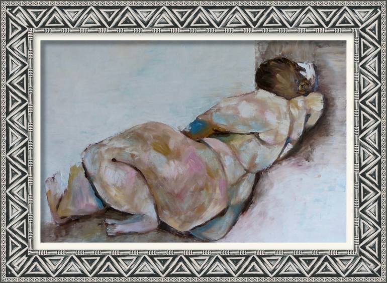 Original Art Deco Nude Painting by Suthamma Byrne