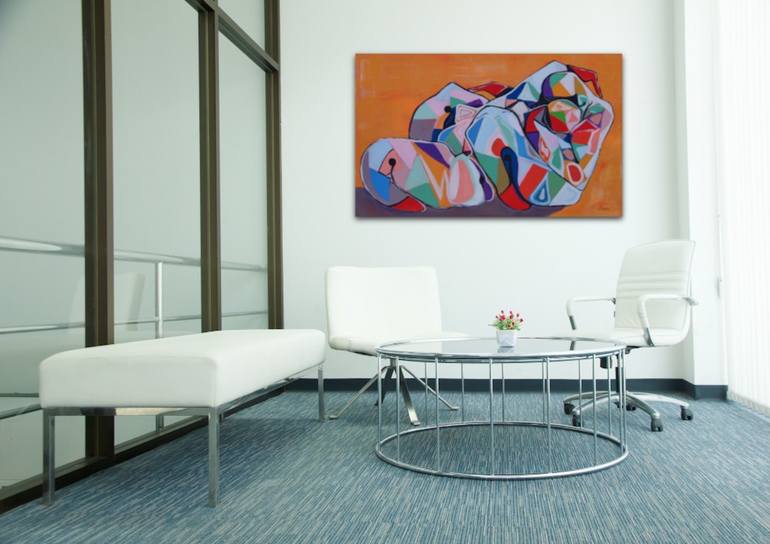 Original Abstract Expressionism Abstract Painting by Suthamma Byrne