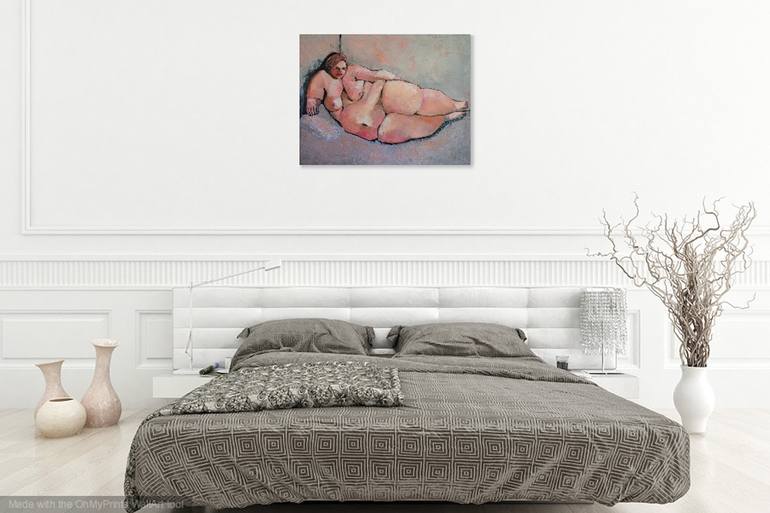 Original Impressionism Nude Painting by Suthamma Byrne