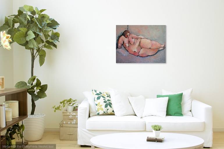 Original Impressionism Nude Painting by Suthamma Byrne