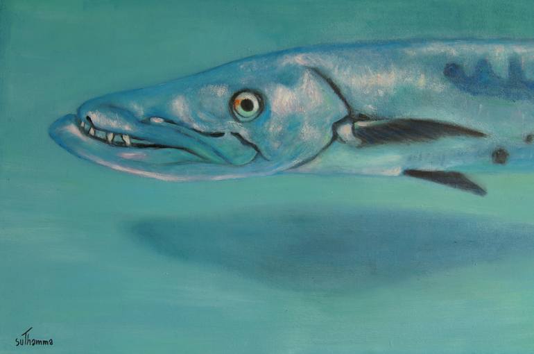 Original Fine Art Fish Painting by Suthamma Byrne