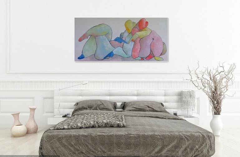 Original Abstract Nude Painting by Suthamma Byrne