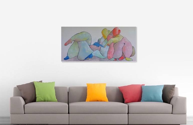 Original Abstract Nude Painting by Suthamma Byrne