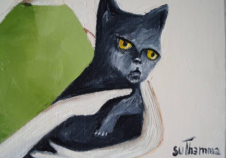 Original Expressionism Animal Painting by Suthamma Byrne