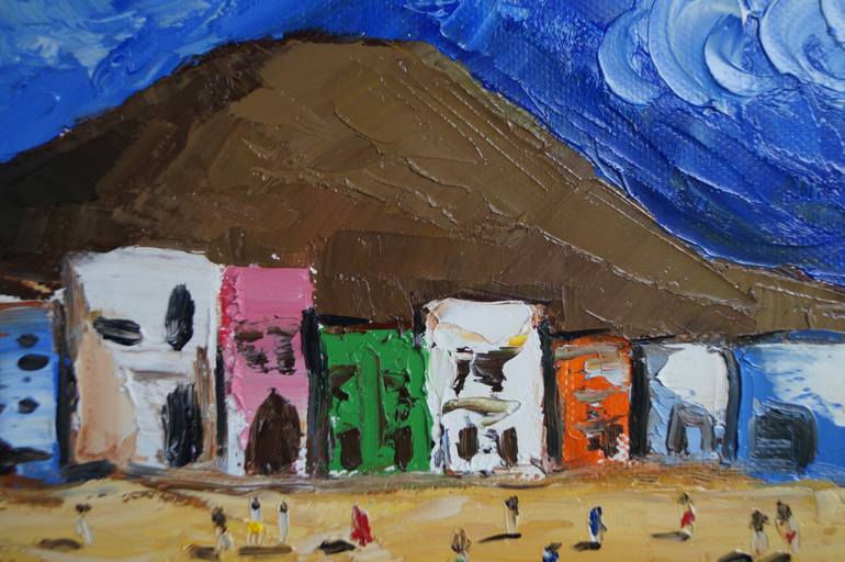 Original Figurative Beach Painting by Suthamma Byrne