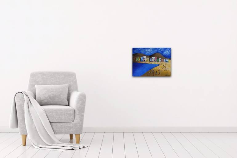 Original Figurative Beach Painting by Suthamma Byrne