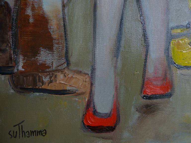Original Figurative People Painting by Suthamma Byrne