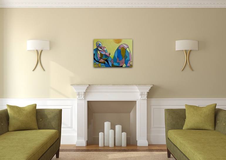 Original Abstract Classical mythology Painting by Suthamma Byrne